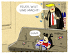 Cartoon: ... (small) by markus-grolik tagged trump kim jong nordkorea usa atombombe atommacht guam