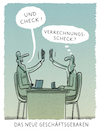 Cartoon: ... (small) by markus-grolik tagged geld,check,geschäftsgebaren,geldgeschäfte,banken,banker,bank,sparkassen,bitcoin,handy,smartfon,krypto,manieren,umgangsformen