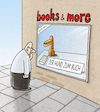 Cartoon: ... (small) by markus-grolik tagged buch,buchladen,hund,literatur,leser,lesen,print,books,and,more