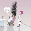 Cartoon: ... (small) by markus-grolik tagged frisör,frisur,spitzen,haare