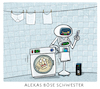 Cartoon: A.I. (small) by markus-grolik tagged alexa,amazon,künstliche,intelligenz,smart,house,automatisierung,haushalt,roboter,digitalisierung,usa,silikon,valley,google,apple,autonomgrolik