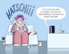 Cartoon: ...Alexa.... (small) by markus-grolik tagged alexa,spracherkennung,amazon,algorithmus,software,smart,home,grippe,schnupfen,erkältung,single