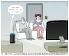 Cartoon: Algorithmen... (small) by markus-grolik tagged algorithmen,sexismus,mann,frau,programmierung,smart,home,bier,ehe,alexa,digital