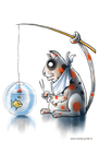 Cartoon: Angelkatze (small) by markus-grolik tagged kater,katze,goldfisch,ernährung,freizeit,haustier,aquarium,fisch