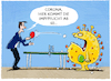 Cartoon: Aufschlag Lauterbach (small) by markus-grolik tagged lauterbach,corona,pandemie,deutschland,ampel,spd,gesundheitsminister,impfpflicht,omikron,abstimmung,bundestag