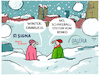 Cartoon: Ausnahmezustand in MUC... (small) by markus-grolik tagged wintereinbruch,ausnahmezustand,schnee,schneeballsystem,benko,signa,pleitewelle,kaufhof,sportscheck,innenstadt,immobilien,finanztricks,insolvenz