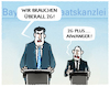 Cartoon: Bayern... (small) by markus-grolik tagged bayern,markus,soeder,csu,freie,waehler,2g,impfung,booster,querdenker,impfgegner,corona,virus,pandemie,delta,inzidenzen,vierte,welle,3g,aiwanger,hubert