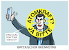 Cartoon: Becquerel (small) by markus-grolik tagged atomstrom,bayern,energieversorgung,atomkraft,atomkraftanlagen,soeder,csu,laufzeit,strom,energie,brennstaebe,energielieferung,russland,gas,deutschland