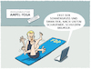 Cartoon: Blockade-Yoga (small) by markus-grolik tagged yoga,weltyogatag,morgenroutine,lindner,fdp,ampel,schulbenbremse,deutschland,regierung,finanzen,investitionen,spd,gruene,berlin,sonnengruss