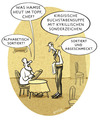 Cartoon: Buchstabensuppe (small) by markus-grolik tagged essen ernährung menu restaurant gastro gastronomie mittagsmenu mittagsessen