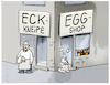 Cartoon: Business... (small) by markus-grolik tagged ostern,business,eier,osterhase,eckkneipe,egg,shop,wortspiel,feiertag,feierabend