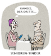 Cartoon: Date... (small) by markus-grolik tagged tinder,mumie,profile,ramses,alter,liebe,erotik,trieb,mann,frau,hetero,senioren,sex,geschlechter,dating,app