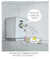 Cartoon: Discounteralltag (small) by markus-grolik tagged pfandflasche,automat,aggression,alltag,aldi,kunde,flasche,altglas,mülltrennung