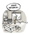 Cartoon: Doing Haushalt (small) by markus-grolik tagged ordnung,alltag,haushalt,grolik,cartoon,staubsaugen,staub,besen,schaufel,wohnzimmer,wohnung,routine,putzfimmel,putzsklave