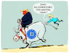 Cartoon: EU Verteidigungs-Budget (small) by markus-grolik tagged waffen,ruestung,verteidigung,aufruestung,trump,europa,usa,nato,von,der,leyen,bruessel
