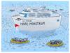 Cartoon: Europa und das Mittelmeer... (small) by markus-grolik tagged eu,europa,migration,italien,mittelmeer,ursula,von,der,leyen,bruessel,rom,fluechtlinge,frontex,meloni,lampedusa,fluchtroute,schleuser,tunesien,aussengrenzen,fluechtlingspakt,mitgliedsstaaten