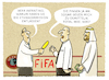 Cartoon: ...FIFA-Gianni... (small) by markus-grolik tagged gianni,infantino,korruption,ethikkommission,uefa,fussball,saudi,geld,bestechung,vergabe,wmbeckenbauer,blatter