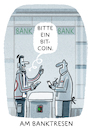 Cartoon: ...Finanz-Wirtschaft... (small) by markus-grolik tagged bitcoin,euro,finanzen,fintec,banken,bank,geld,währung,digital