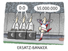 Cartoon: Fussballfinanzdeals (small) by markus-grolik tagged fussball,transfer,liga,bundesliga,fussballer,manager,geld,vereine,europameisterschaft,em,wm,nationalmannschaft,fussballspieler,heirat,hochzeit,liebe