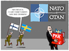 Cartoon: Geschenk für Erdogan (small) by markus-grolik tagged nato,beitritt,schweden,finnland,tuerkei,erdogan,pkk,kurden,gueylen,syrien,russland,ukraine,krieg