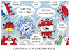 Cartoon: Im Epi-Zentrum... (small) by markus-grolik tagged europa,corona,lockdown,ausgangssperre,bayern,deutschland,berlin,groko