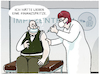 Cartoon: Impftermin... (small) by markus-grolik tagged impfung,pandemie,corona,finanzspritze,astrazeneca,biontech,moderna,coronahilfen,deutschland,bazooka,krise,curevac,börse,pharma,impfpflicht,solidarität