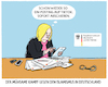 Cartoon: Innenministerin und Social Media (small) by markus-grolik tagged ampel,bundesinnenministerium,nancy,faeser,islamismus,tiktok,soziale,plattformen,posting,kommentare,influencer,abschiebung,innenministerin,social,media,abschieben,fluechtlinge,asyl,asylpolitik