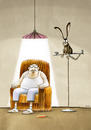 Cartoon: Kleintierhaltung (small) by markus-grolik tagged kleintierhaltung,haustier,artgerecht,hase,kaninchen,gutestube,wohnzimmer,natur,flora,fauna,abend,nacht,stimmung,umwelt,lebensraum,grolik,cartoon,rabbit