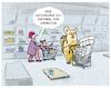 Cartoon: ...leere Regale... (small) by markus-grolik tagged ostern,corona,hamstern,hamsterkauf,virus,ausgangssperre,lebensmittel,covid,19