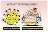 Cartoon: Mallorca... (small) by markus-grolik tagged mallemutation,mutationen,corona,urlaub,tourismus,mallorca,deutschland