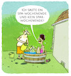 Cartoon: ...mehr Wellness... (small) by markus-grolik tagged wellness,spa,spar,wochenende,mann,frau,garten,sommer,hitze,freizeit,weekend,beziehung,kommunikation,paare,ehepaar,ansprüche,gesundheit