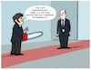 Cartoon: Milei auf Besuch... (small) by markus-grolik tagged argentinien,praesident,milei,olaf,scholz,ampel,deutschland,staatsbesuch,kettensaege,sozialstaat,kuerzungen,sparhaushalt,sparen,fdp,finanzen,laubsaege