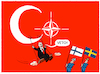 Cartoon: Nato als Erdogans Spielwiese (small) by markus-grolik tagged nato,schweden,finnland,mitgliedsantrag,mitgliedschaft,tuerkei,veto,erdogan,russland,putin,ukraine,krieg,natoosterweiterung,miltär