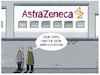 Cartoon: Piks... (small) by markus-grolik tagged astrazeneca,impfstoff,großbritannien,europa,verträge,brüssel,london,pandemie,corona,opel,schweden,deutschland,ema,wirksamkeit