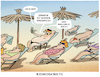 Cartoon: Playa... (small) by markus-grolik tagged spanien,risikogebiet,spahn,corona,urlaub,quarantäne,inzidenz,europa,tourismus,delta,ferien,deutschland,strand