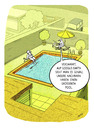 Cartoon: Poolneid (small) by markus-grolik tagged pool,poolneid,google,earth,maps,internet,web,vergleich,probleme,neidgesellschaft,cartoon,grolik