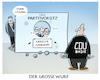 Cartoon: Positionierungsversuche (small) by markus-grolik tagged cdu,groko,merkel,nachfolge,merz,laschet,spahn,machtkampf,parteivorsitz,kanzlerkandidat,csu,soeder