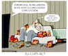 Cartoon: Produktionsstandort... (small) by markus-grolik tagged europa,brüssel,chipmangel,mikrochips,halbleiter,produktion,lieferengpässe,digitalisierung,handy,pc,auto,wirtschaft,industrie