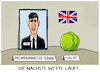 Cartoon: Rishi Sunak vs Salat (small) by markus-grolik tagged london,rishi,sunak,premierminister,grossbritannien,tory,tories,liz,truss,nachfolger,salat,salatwette