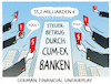 Cartoon: Rückerstattungsbetrug... (small) by markus-grolik tagged banken,steuerbetrug,financial,fairplay,steuern,finanzministerium,bank,finanzen,finanzberater