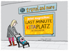 Cartoon: Schnäppchen... (small) by markus-grolik tagged last,minute,kitaplatz,kita,kitaplaetze,deutschland,familien,kinder,kinderbetreuung,arbeit,familie,urlaub,familienministerium