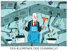 Cartoon: Scholz Krisenmanagement.. (small) by markus-grolik tagged scholz,deutschland,schuldenbremse,schattenhaushalt,haushaltsloch,bundeshaushalt,2024,nachtragshaushalt,finanzierung,ampel,spd,gruene,fdp,union,merz,klempner,macht,illustration,karikatur,kanzler,haushalt,regierung