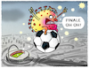 Cartoon: Showdown (small) by markus-grolik tagged corona,pandemie,em,uefa,finale,wembley,stadion,besucher,risiko,ansteckung,super,spreader,delta,england,italien,lockerungen,normalität