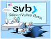 Cartoon: Silicon Valley Banking.. (small) by markus-grolik tagged silicon,valley,bank,svb,tech,kurseinbruch,boerse,usa