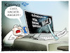 Cartoon: Sodinokibi (small) by markus-grolik tagged hackerangriff,hacker,revil,kaseya,software,virus,erpressung,lösegeld,daten,datensicherheit,vernetzung,cloud,sodinokibi,black,hat,hackern,ransomware