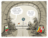 Cartoon: Subventionen... (small) by markus-grolik tagged bulgarien,rumaenien,polen,ungarn,evp,stimmen,subventionen,rechtsstaat,euro,bruessel,eu,europa,ursula,von,der,leyen