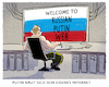 Cartoon: Trend zum world-national-web (small) by markus-grolik tagged putin,russland,internet,www,web,moskau,zensur,troll,cyber,cyberattacken