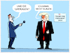 Cartoon: Trump liegt weiter vorn... (small) by markus-grolik tagged trump,klagen,gericht,anklage,usa,umfragen,kandidatur,republikaner