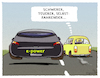 Cartoon: Überholspur... (small) by markus-grolik tagged autocartoon,power,suv,premium,lithium,tesla,vw,limousine,verbrenner,kleinwagen,ueberholung,gross