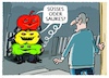 Cartoon: Überraschung (small) by markus-grolik tagged halloween,suesses,saures,kosten,energiewende,klimaschutz,deutschland